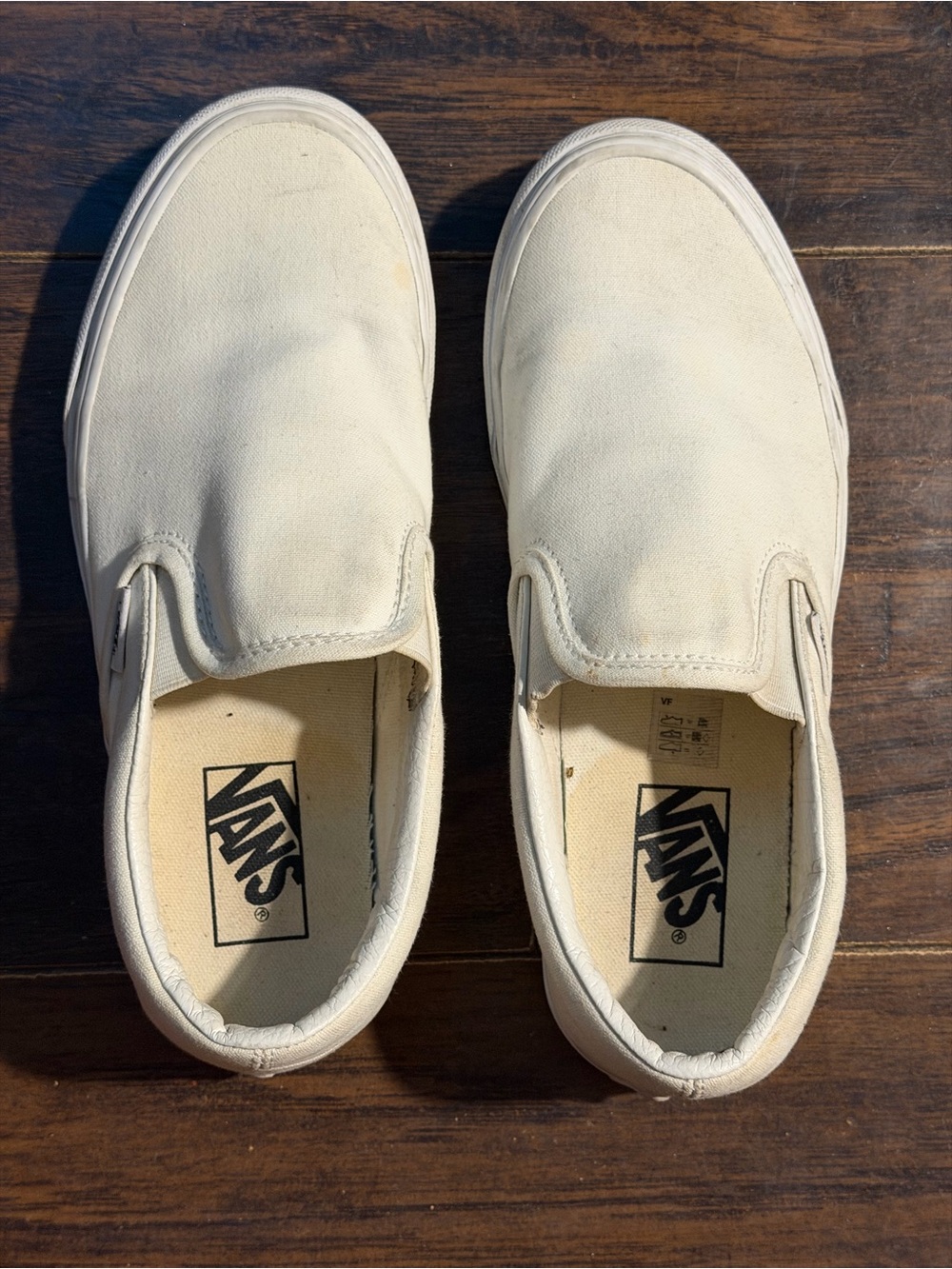 Vans Slip-On Canvas Loafers in Off-Whiteva